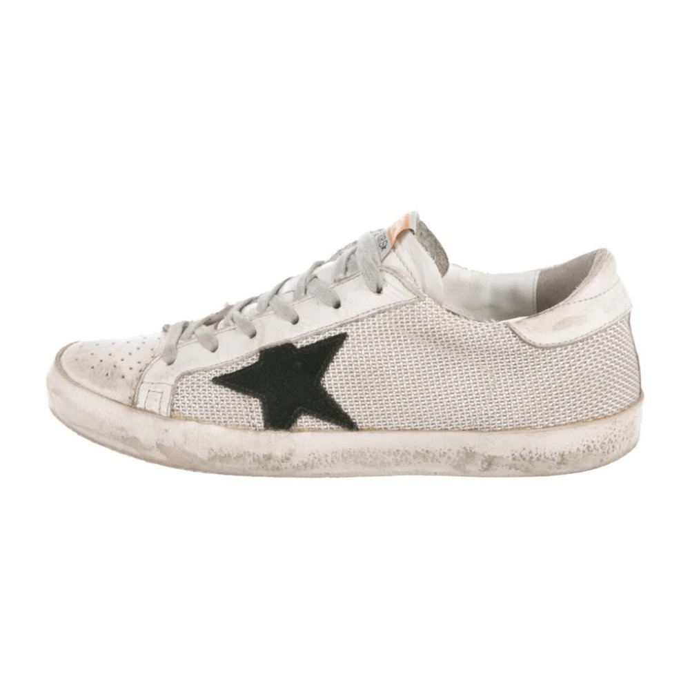 Golden Goose White and Black Sneakers